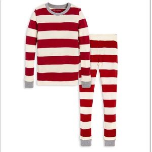 Burt’s Bees Red Rugby Stripe Pajamas 5Y